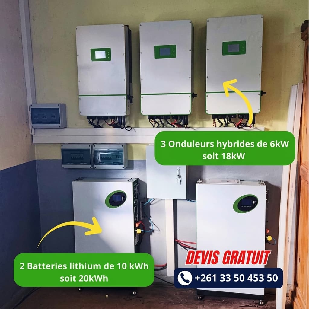 Installation triphasée 18 kW pour un espace à Ambohimalaza