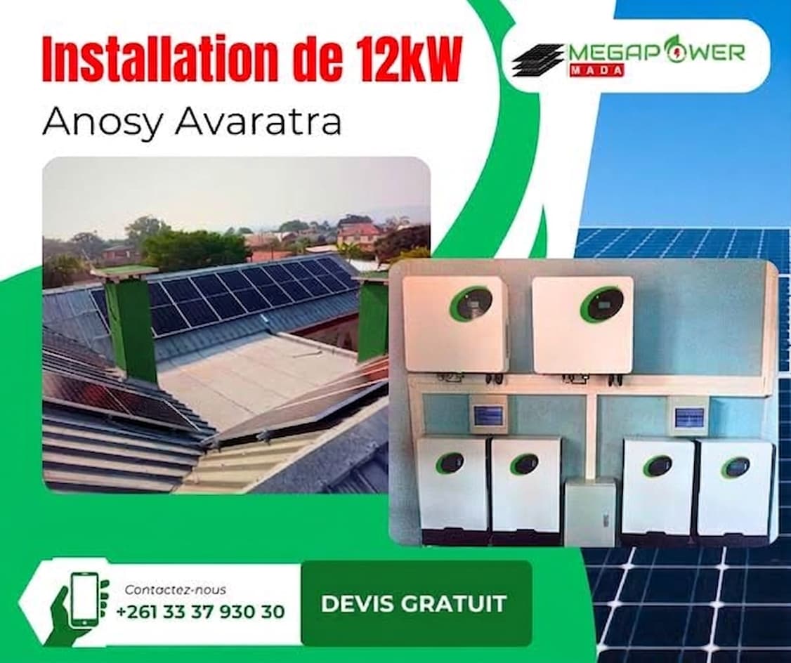 Installation solaire pour une autonomie complète à Anosy Avaratra