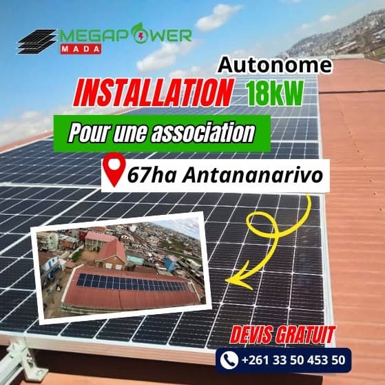 Installation autonome 18 kW pour une association