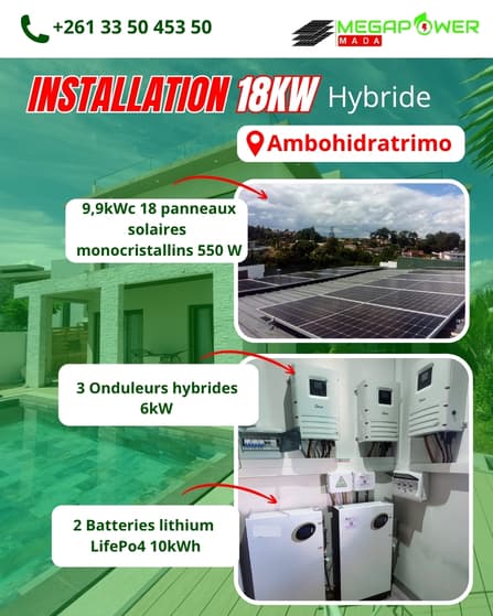 Installation 6 kW hybride pour un foyer à Diego